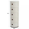 Round ABS Cylinder Cabinet Cupboard Drawer Storage Unit Bathroom Bedroom Stand