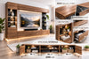 TV Wall Unit 250cm LED Cabinet Set Modern Living Room Storage