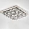 Modern XL Living Room Lamp LED Celling Light Crystal Pendant Chandelier Square