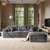 Modular Sectional Sofa L Shaped Memory Foam Corduroy Boneless Couches