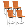Set of 2/4/6 Bar Stools Velvet Breakfast Bar Chairs Kitchen Office Restaurant