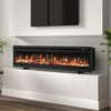 LED Fireplace Media Wall Fire Wall Mounted / Standing Electric Heater 40-100in