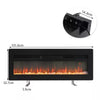 LED Fireplace Media Wall Fire Wall Mounted / Standing Electric Heater 40-100in