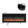 LED Fireplace Media Wall Fire Wall Mounted / Standing Electric Heater 40-100in