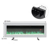LED Fireplace Media Wall Fire Wall Mounted / Standing Electric Heater 40-100in