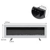 LED Fireplace Media Wall Fire Wall Mounted / Standing Electric Heater 40-100in