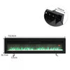 LED Fireplace Media Wall Fire Wall Mounted / Standing Electric Heater 40-100in