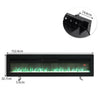 LED Fireplace Media Wall Fire Wall Mounted / Standing Electric Heater 40-100in