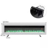 LED Fireplace Media Wall Fire Wall Mounted / Standing Electric Heater 40-100in