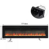 LED Fireplace Media Wall Fire Wall Mounted / Standing Electric Heater 40-100in