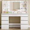 Dressing Table With Led Mirror Drawers Set Makeup Desk Vanity Table Lights Searc