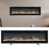 Electric Fireplace Media LED Wall Fire Wall Mounted / Standing Heater 40-100in