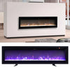 LED Fireplace Media Wall Fire Wall Mounted / Standing Electric Heater 40-100in