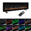 Electric Fireplace Media LED Wall Fire Wall Mounted / Standing Heater 40-100in