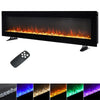 LED Fireplace Media Wall Fire Wall Mounted / Standing Electric Heater 40-100in