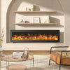 40-100in LED Fireplace Media Wall Fire Wall Mounted / Standing Electric Heater