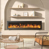 Electric Fireplace Media LED Wall Fire Wall Mounted / Standing Heater 40-100in