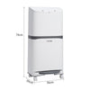 Kitchen Rubbish Waste Bin Recycling Rubbish Bin Waste Trash Can With Wheels