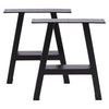 2x Industrial Steel Table Legs Stand Feet Trapezium X A Sandglass Shape Frame UK