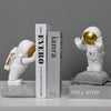 Space Themed Astronaut Home Decor Weighted Bookends Set / Stationary Pen Holders