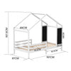 Toddler PineWood Bed Frame Children Kids Junior House Bedframe Bedroom Furniture