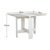 Drop Leaf Dining Table Large Folding Desk Space-Saving Kitchen Storage Breakfast