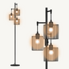3 Light Modern Floor Lamp Dimmable Standing Light Living Room Bedroom Black