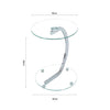 Tempered Glass Side End Table Coffee Tea Desk Small Sofa Couch Lamp Stand Modern