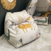 rucomfy | Printed Safari Friends Kids Snuggle Chair | Pre-Filled Beanbag