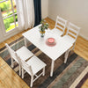 New Solid Wood Dining Table and 4 Chairs Set Home Kitchen Furniture 4 Colours