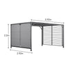 3 x 3 m Large Aluminium Pergola Patio Gazebo with Retractable Shade Canopy
