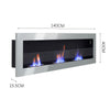 Bio Ethanol Fireplace Modern Wall Biofire 2/3 Burner Fire Place With Glass Panel