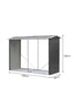 Garden Log Storage Shed GalvanisedSteel Outdoor Firewood Store Rack Fire Shelter