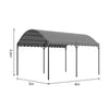 3 x 3 m Large Aluminium Pergola Patio Gazebo with Retractable Shade Canopy