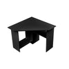 Black/ White Corner Computer Desk PC Laptop Table Book Shelves Home Study Office