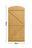 Privacy Wooden Garden Gate Arch Top Porch Pedestrian Pressure Fence Gate Panel