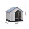 Small- Large Dog House Outdoor Indoor Puppy Shelter Dog Kennel with Air Vents UK
