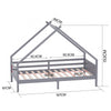 Toddler PineWood Bed Frame Children Kids Junior House Bedframe Bedroom Furniture