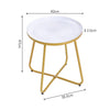 Small Round Side End Table Nightstand Iron Coffee Tea Desk Living Room Furniture