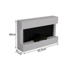 FIREPLACE WHITE MANTEL WALL MOUNTED ELECTRIC FIRE GLASS LED FLAME HEATER 51 52''