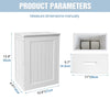 Bath Bathroom Cabinet 4 Drawer Floor Storage Cupboard Wooden Storage Unit White