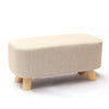 Linen Fabric Padded Stool Bench Footstool Pouffe Footrest Living Room Bedroom