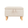 Small Footstool With Storage Space Ottoman Padded Seat Footrest Bench Toy Box