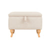 Rectangle Fabric Ottoman Storage Chest Padded Footstool Pouffe Chair Bench Trunk