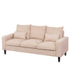 Panana Linen Fabric 2 & 3 Seater Sofa Couch with Wood Legs 3 Colours