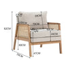 Modern 1 Seater Single Armchair Couch Sofa Wooden Fabric w/ Cushion Lounger Seat