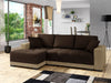 Corner Sofa Bed L-Shaped DALLAS Storage Sleep Function Springs Grey Brown New