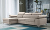 L-Shaped Corner Sofa Bed with Storage Springs Blue Green Grey IDRI New