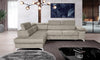 Corner Sofa Bed Storage Sleep Function Velvet Easy Clean Fabric New MADRYT