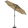 3M Outdoor Garden Round Parasol Sun Shade Patio Hanging Umbrella with Crank Tilt